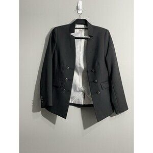 Tahari ASL Women’s Black Blazer 4 – Faux Double Breasted Lined Classic Workwear